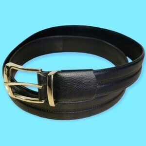 Genuine Men's Belt Size 44 Black Thick Leather 1½"